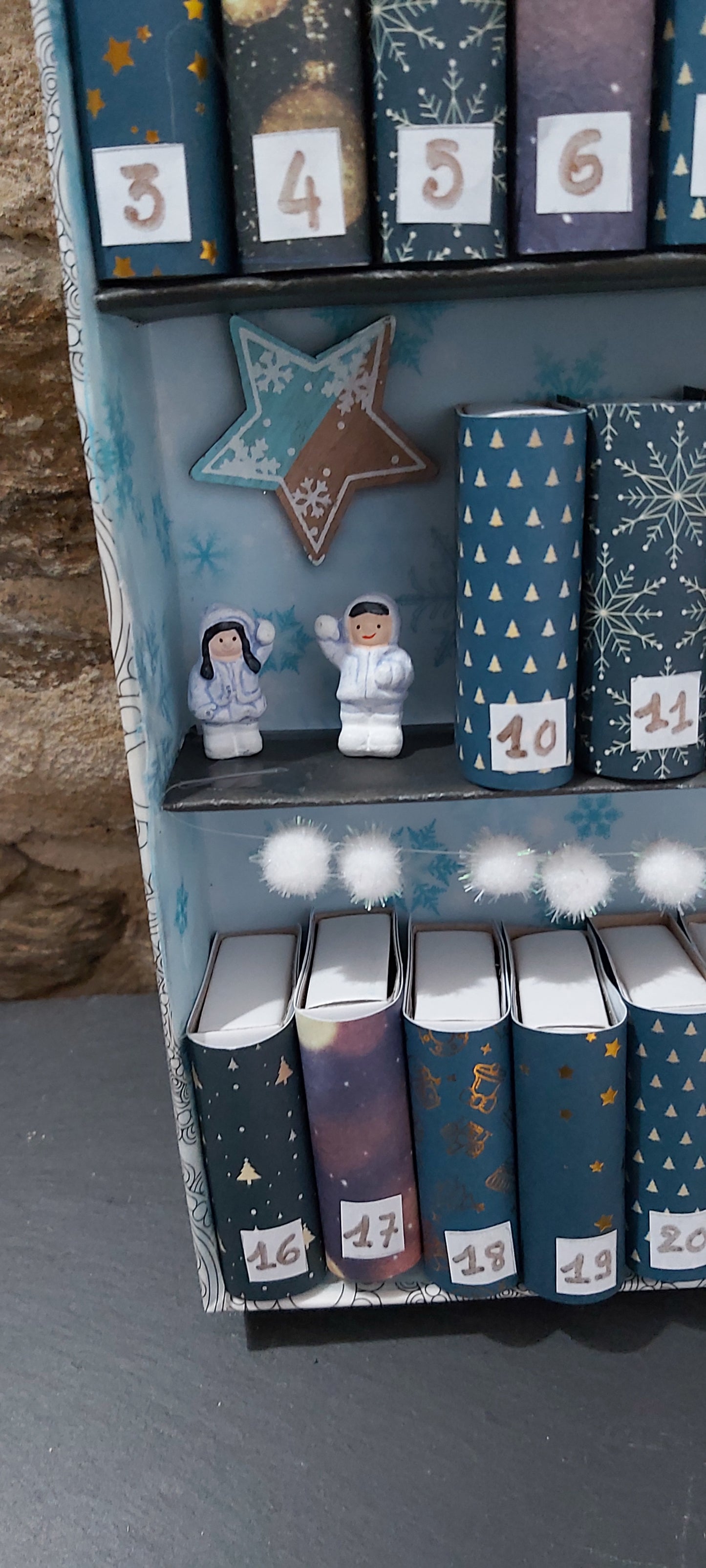 La bibliothèque de l'Avent bleue