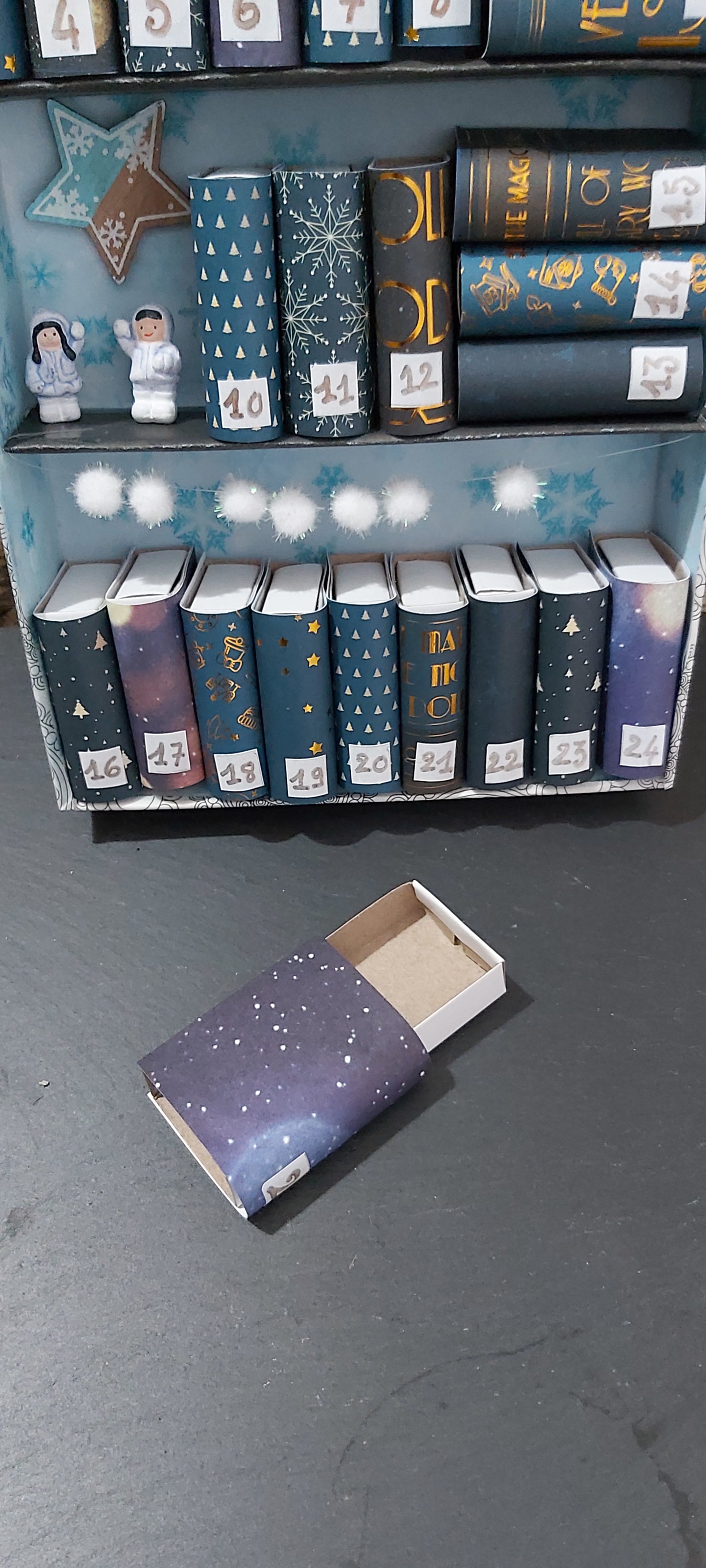 La bibliothèque de l'Avent bleue